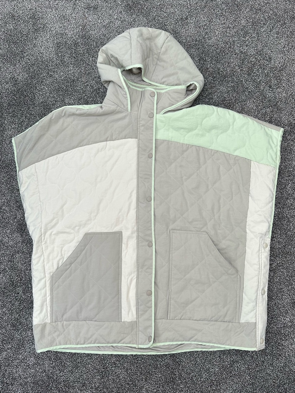 Daily Practice by Anthropologie Colorblock Puffer Poncho